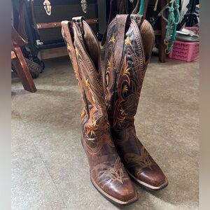 Ariat brown Leather Cowboy Boots